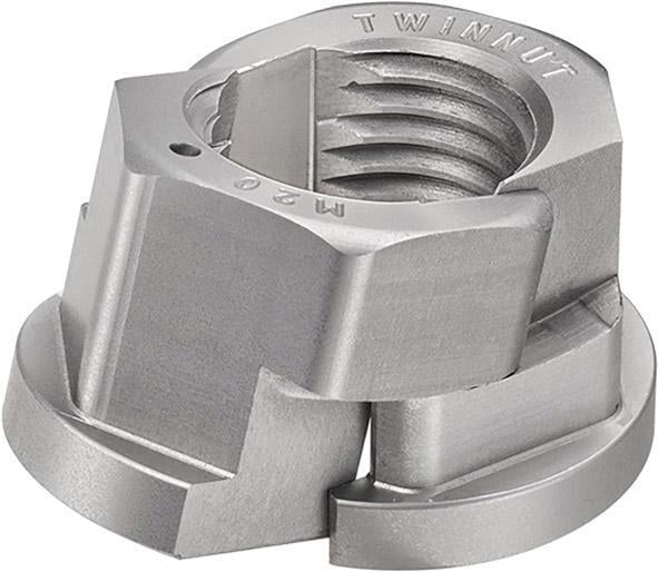 EDE GmbH ELC Logistik-Center TWINNUT-Mutter mit Bund 6333S-M8 AMF