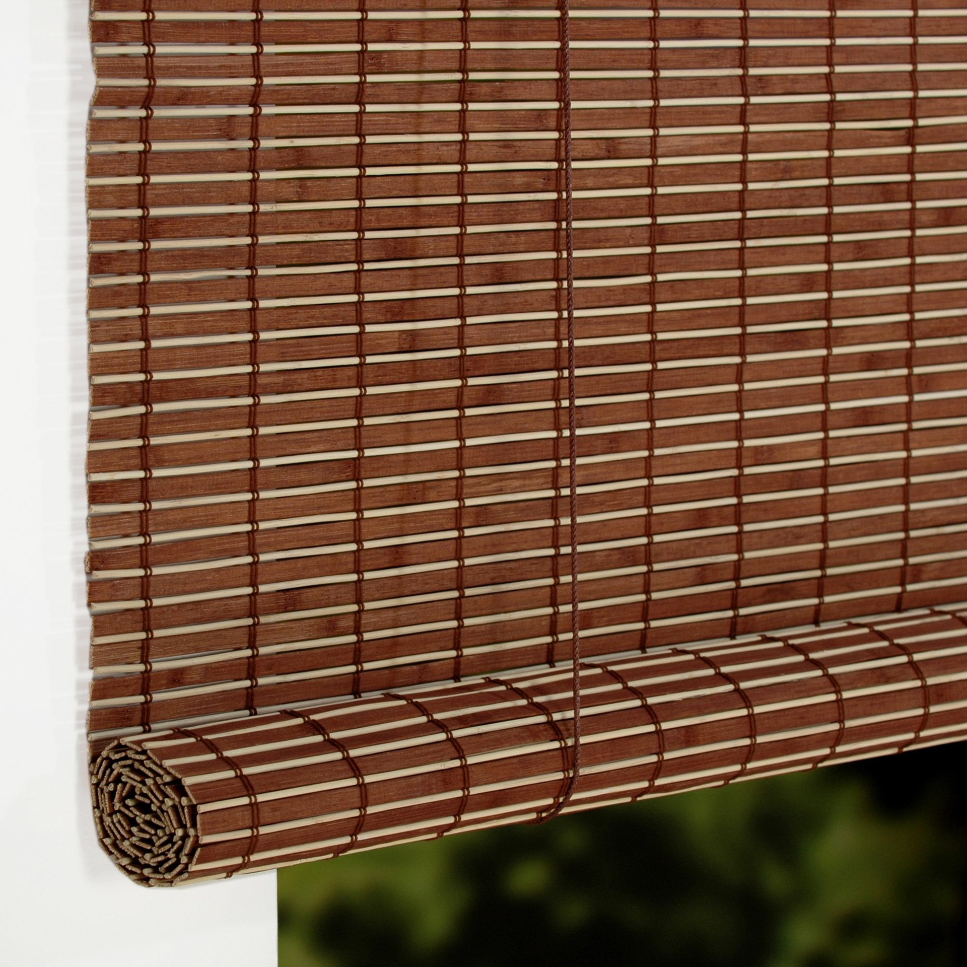 Holzrollo mit Leitermann Größe: - | - für Farbe: Fenster und 80x170cm | LEITERMANN braun Seitenzug Tür