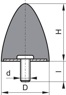 Gummi Anschlag Puffer GP DP 115×136 M16x42