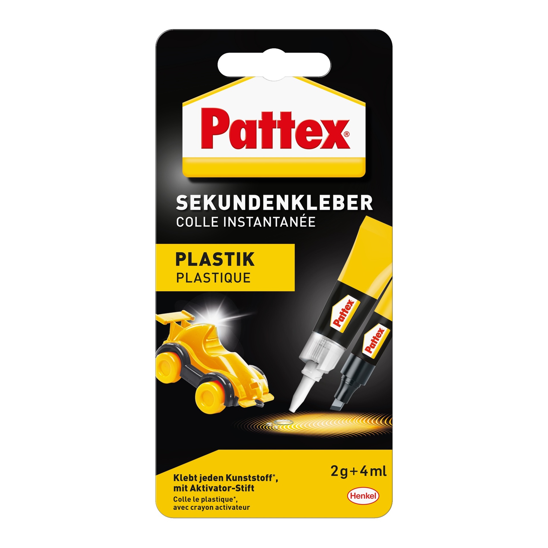 Sekundenkleber Plastix Flüssig, farblos, 4ml/2g