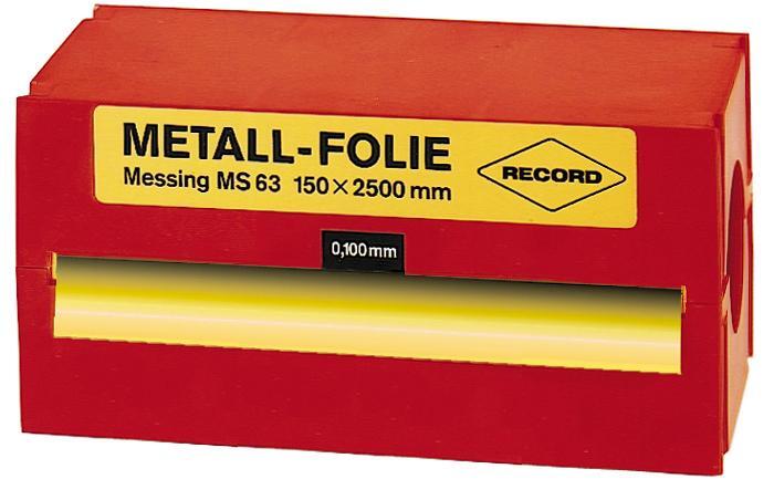 Metallfolie Messing 150x2500x0,200mm RECORD