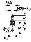 Messeinsatz Stahl Typ 21/ 3,0mm KÄFER