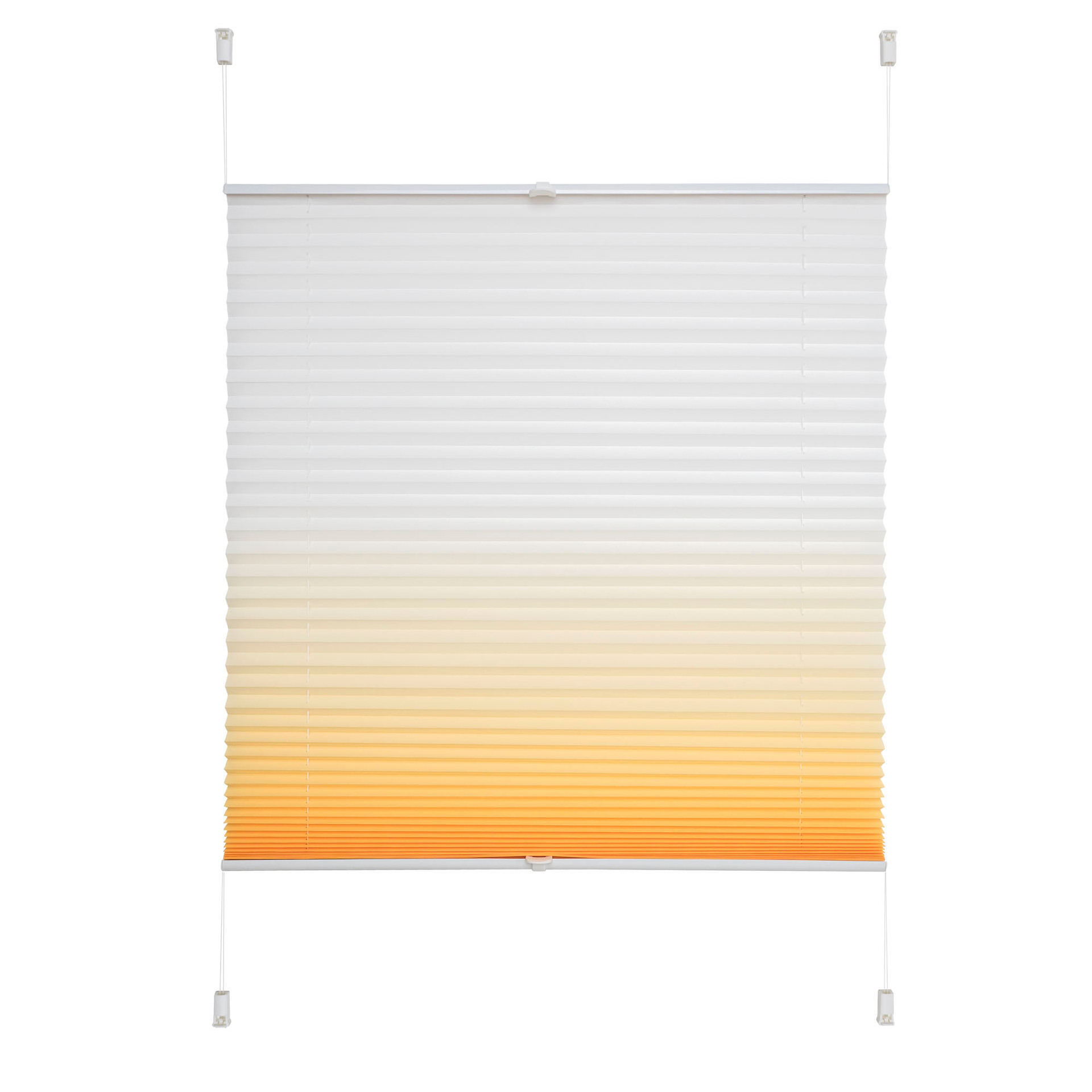 Klemmfix-Plissee Farbverlauf, verspannt - Größe: 120x130cm LEITERMANN | | Farbe: orange Leitermann 