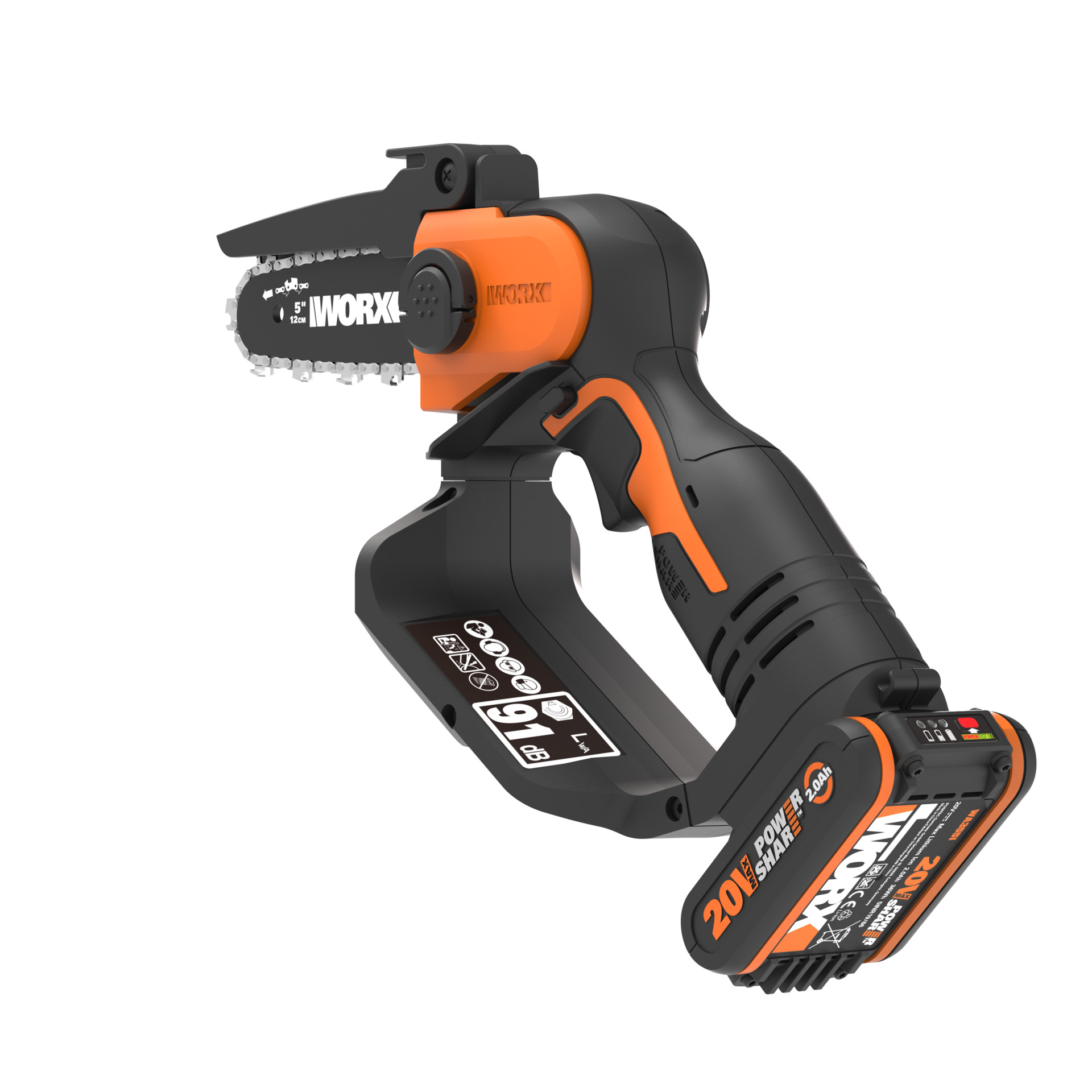 Worx Akku Einhandkettens ge 20V Set inkl. 2Ah Akku Ladeger t