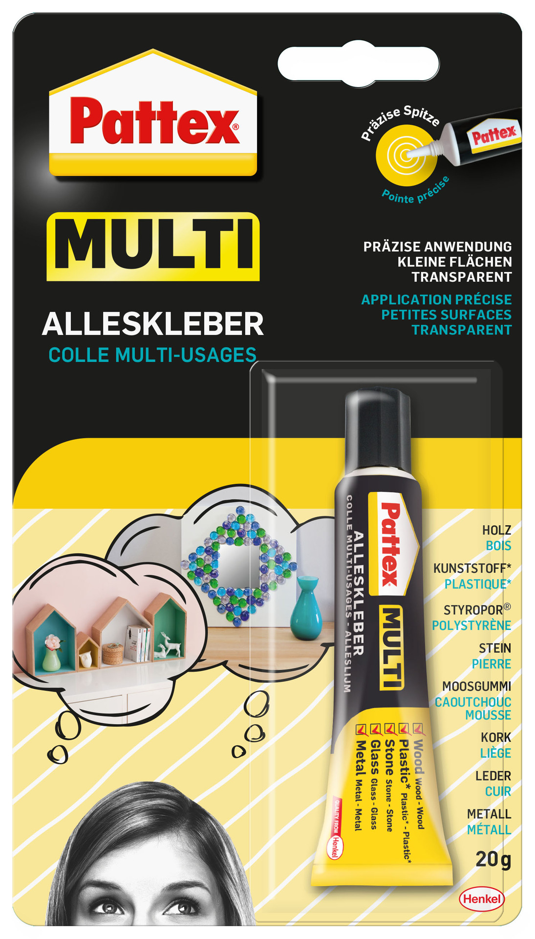 Alleskleber Multi, transparent