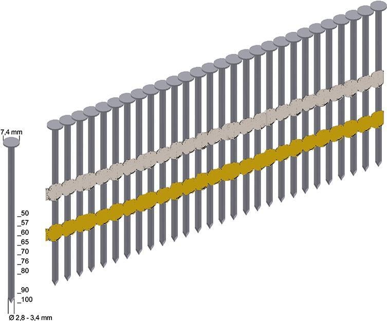 Rundkopfnägel 3000 Stk. RK31/80BK Prebena