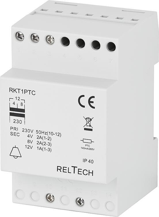 Klingeltrafo  8/12V 2/1,34A kurzschlussfest