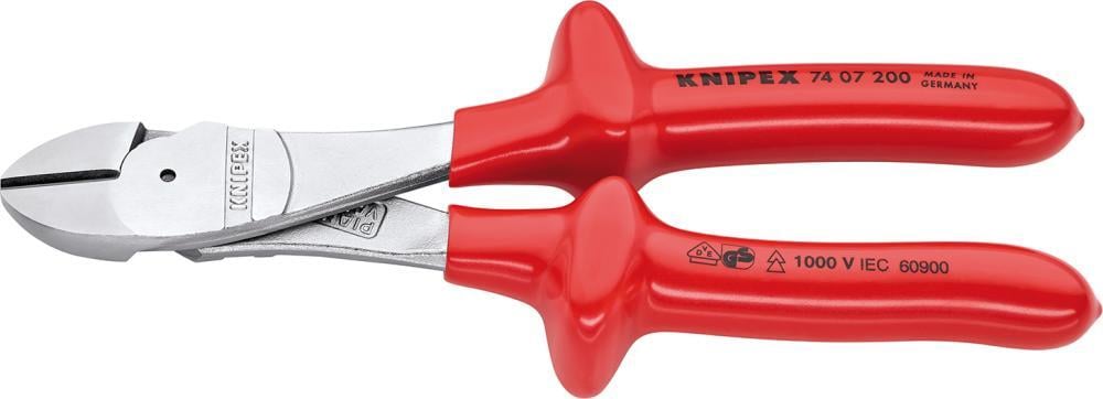 Kraft-Seitenschneider VDEtauchisoliert 200mm KNIPEX