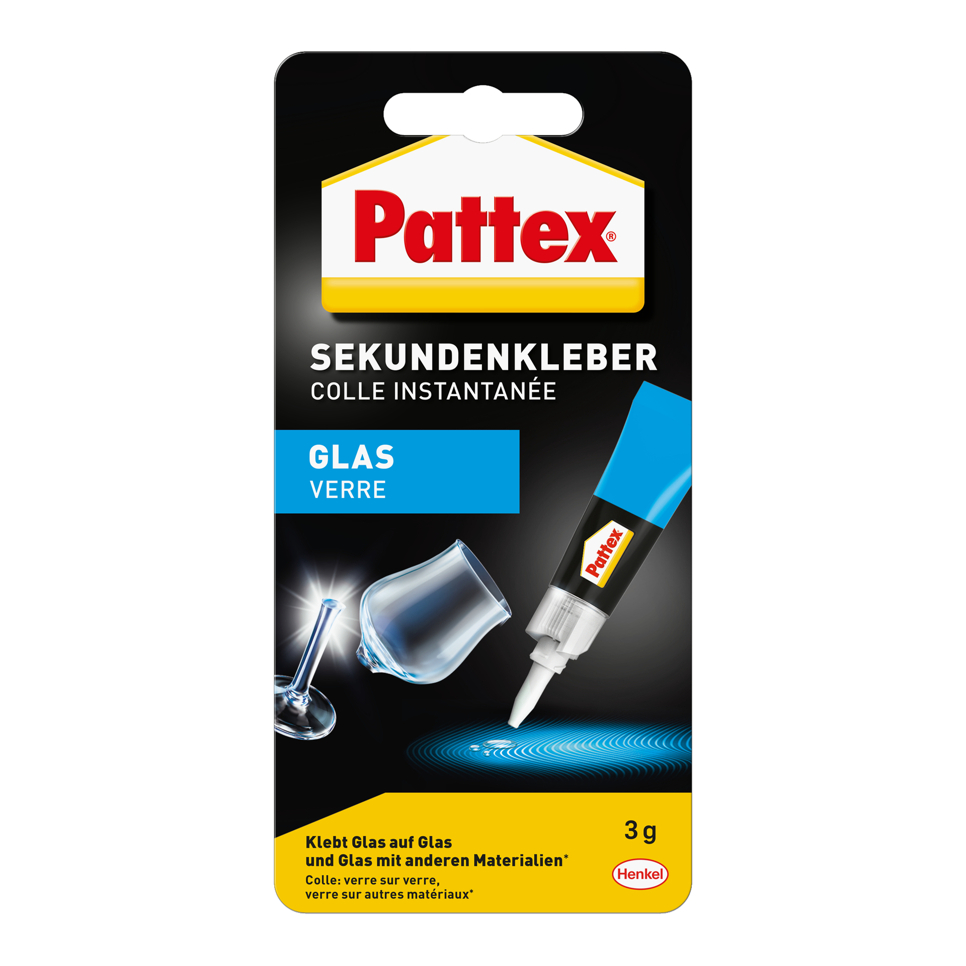 Pattex Sekundenkleber Glas flüssig 3g