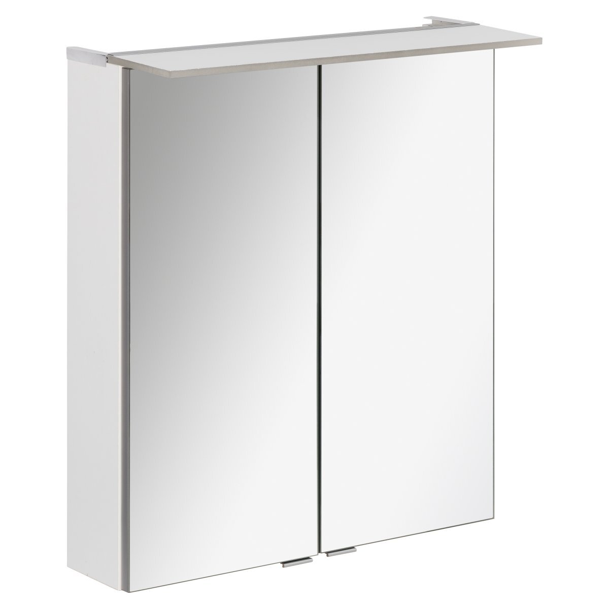 Led-Box+Leuchte | Ausführung: Spiegelschrank, Farbe: LEITERMANN 2 | 60x69,5x23,5cm weiß Fackelmann Größe: Leitermann | B.perfekt - - Türen