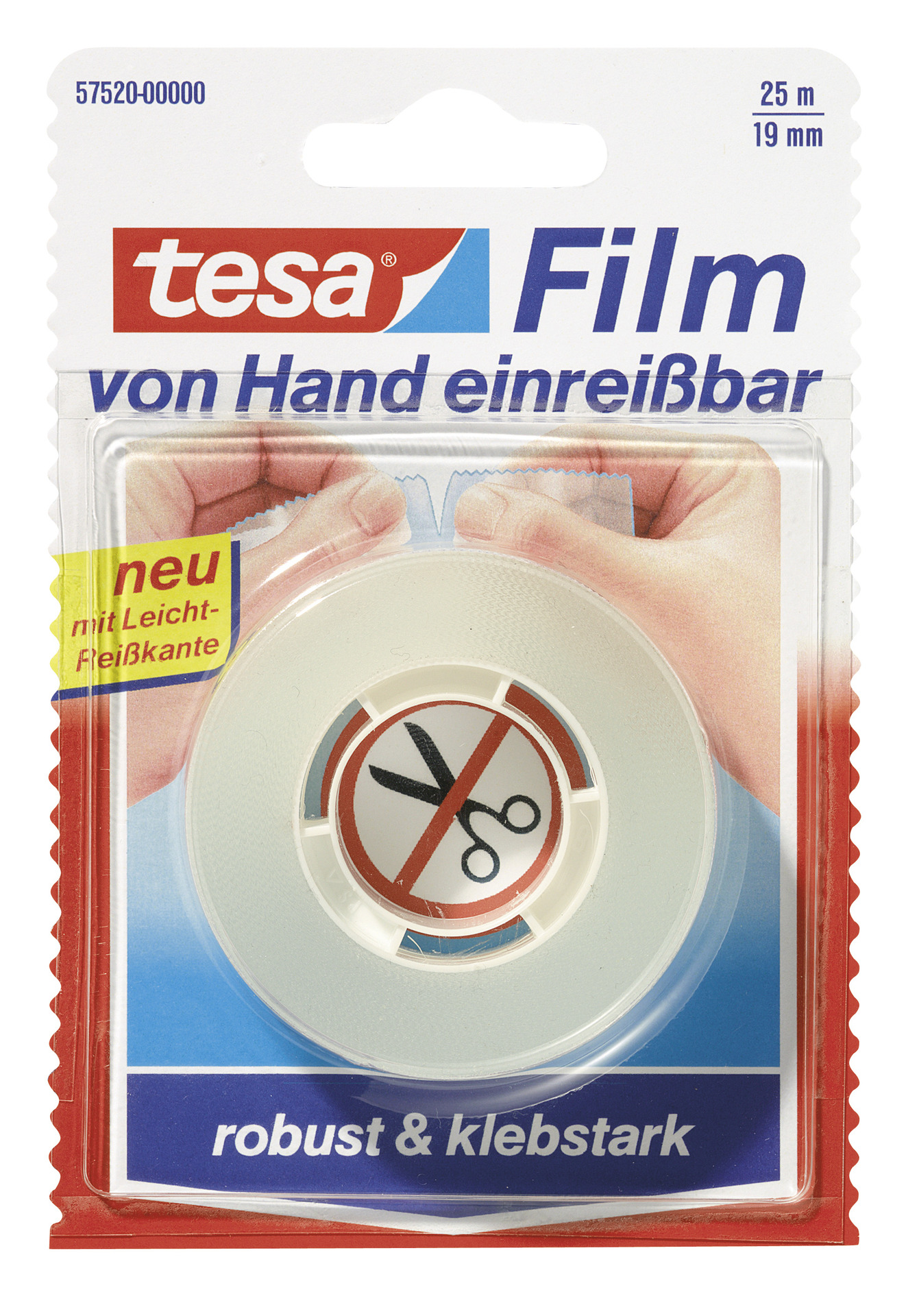 Tesafilm von Hand einreißbar