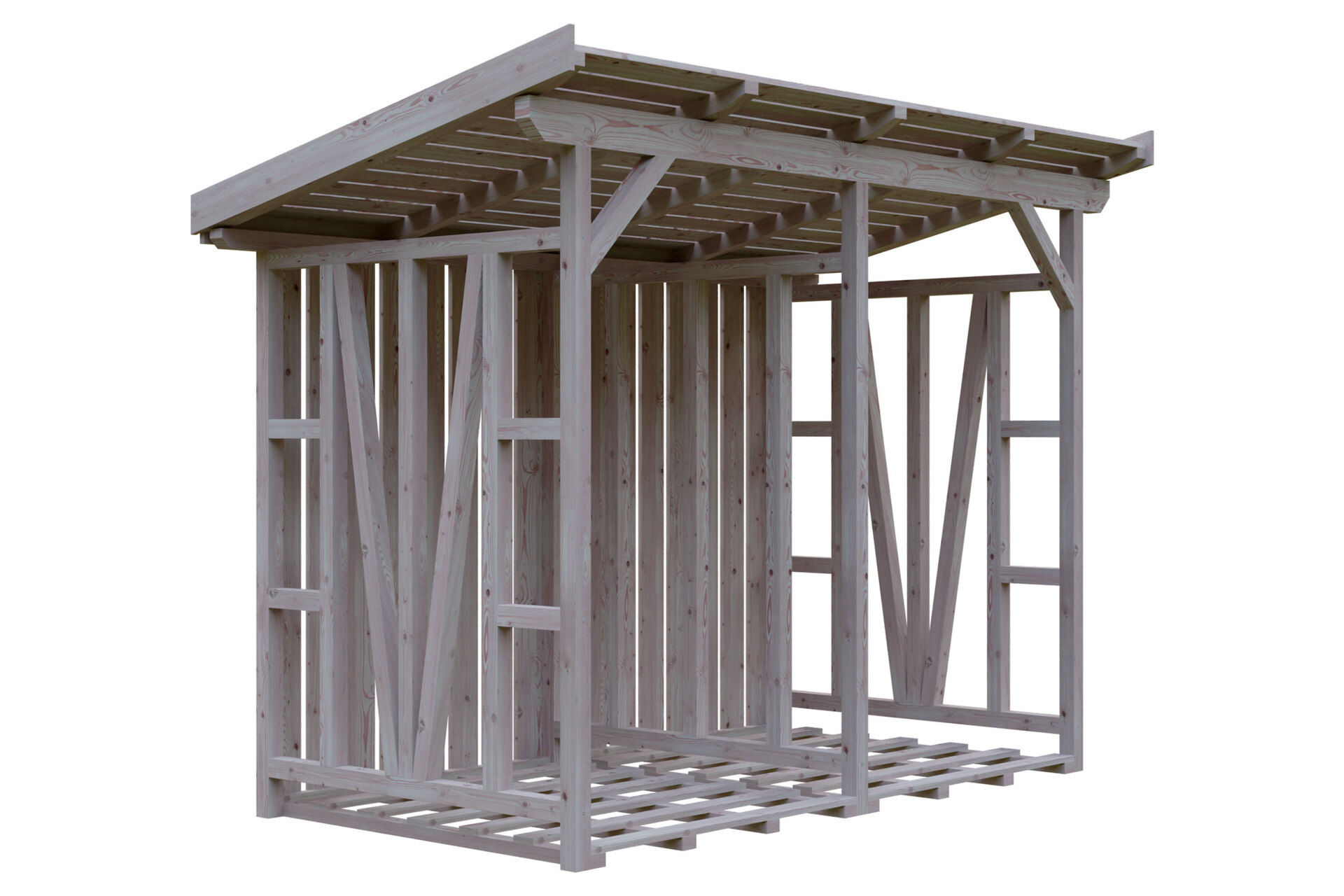 Skan Holz Regenrinnen-Set 648cm (2er-Set), Stahl - Farbe: weiß, Länge:  648cm - Leitermann