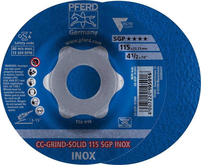 Schleifscheibe CC-Grind Solid SGP INOX 180mm PFERD