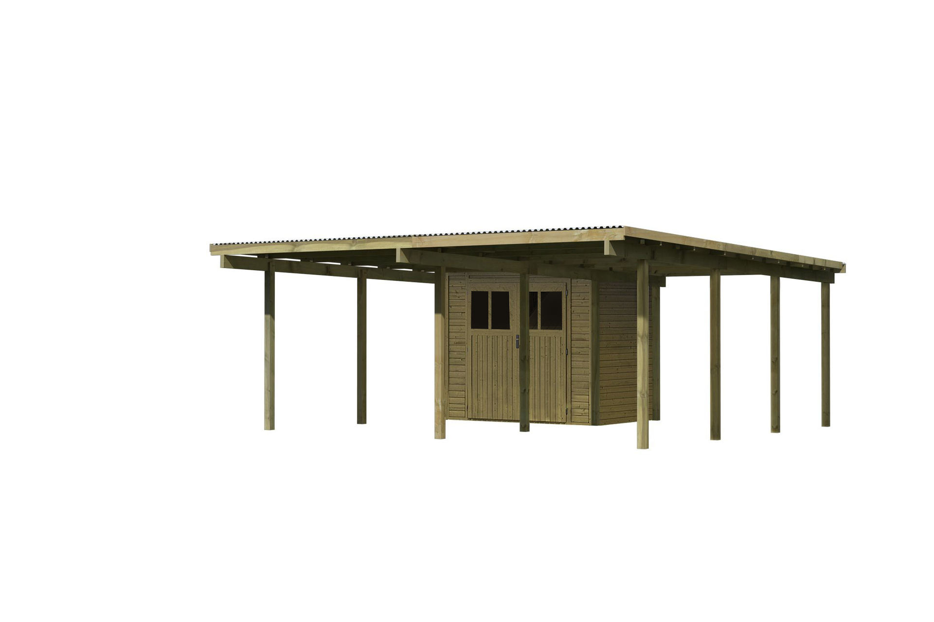 Doppelcarport Eco 2, 5,63x6,76x2,29m