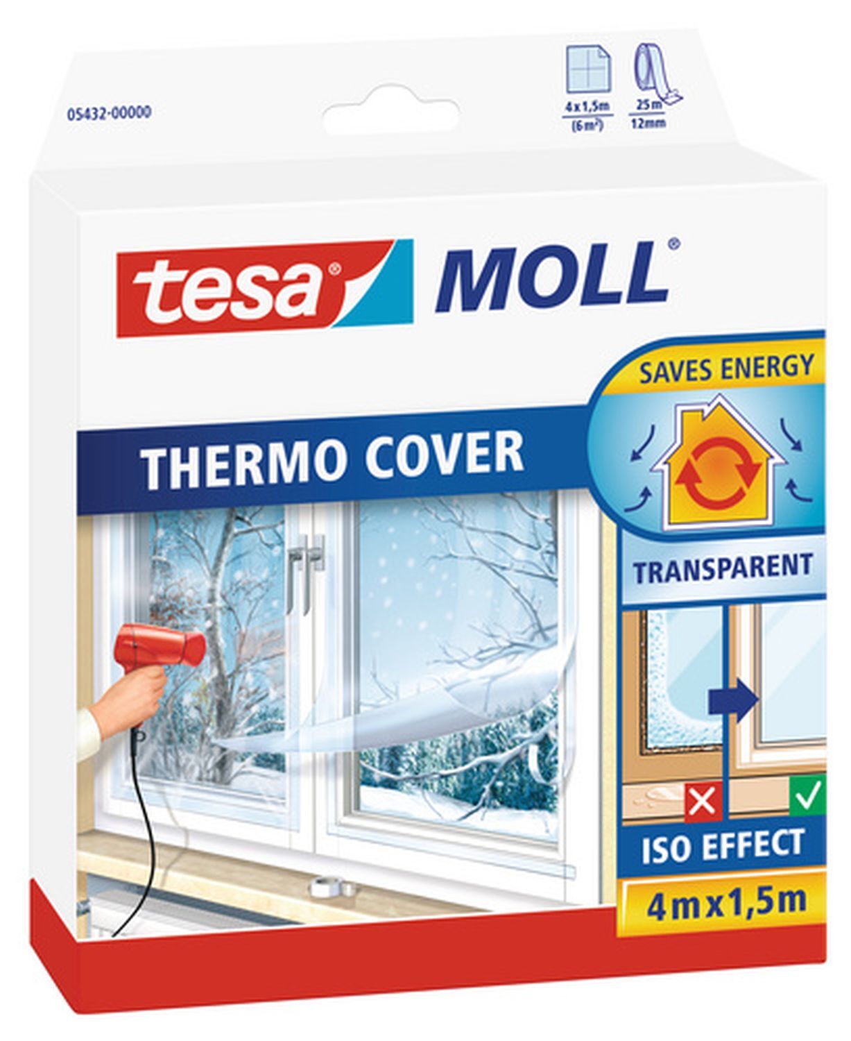 TESA Thermo Cover, Fensterisolierfolie, transparent