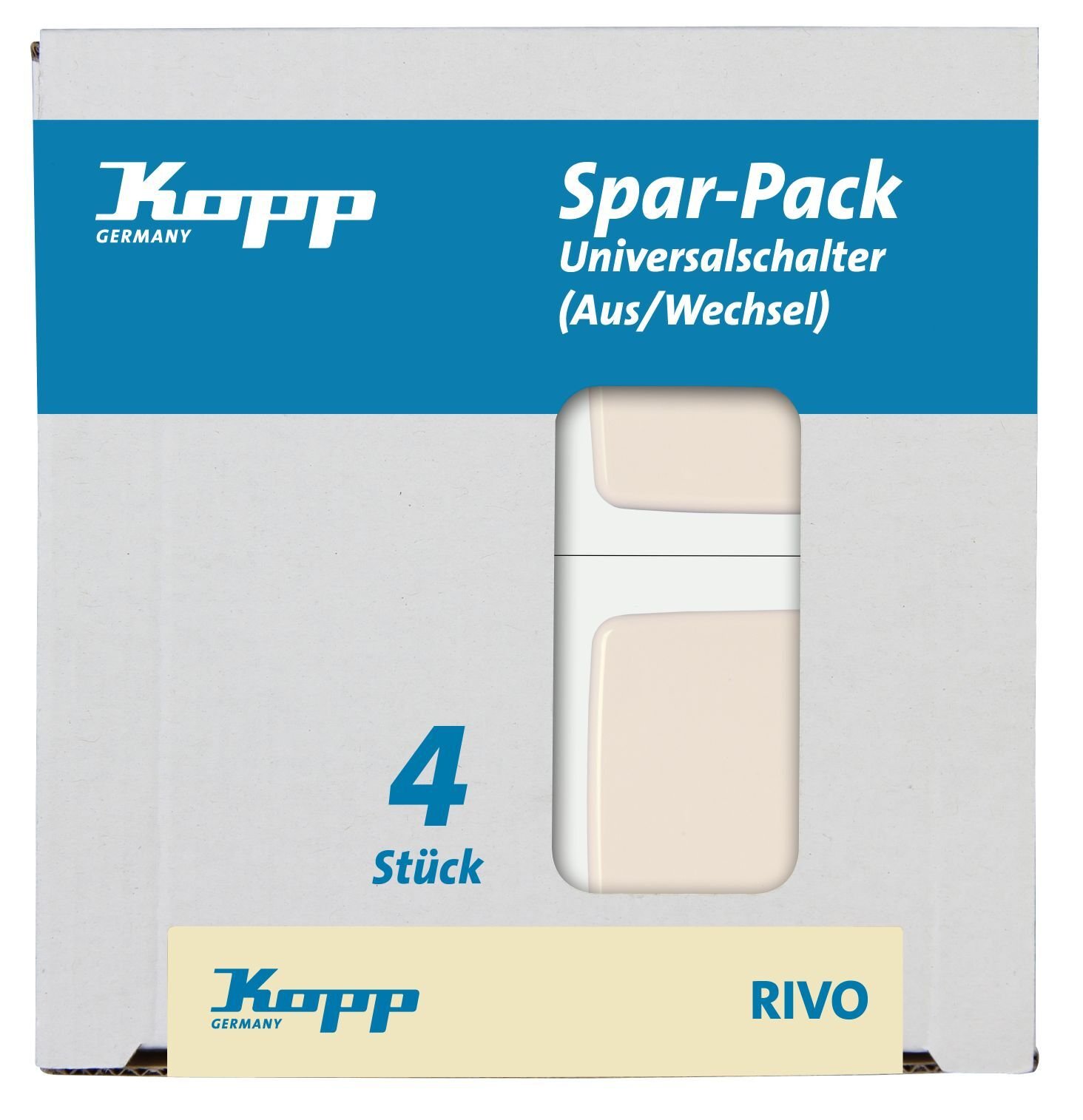 Kopp RIVO Universalschalter 4 Stück Packung