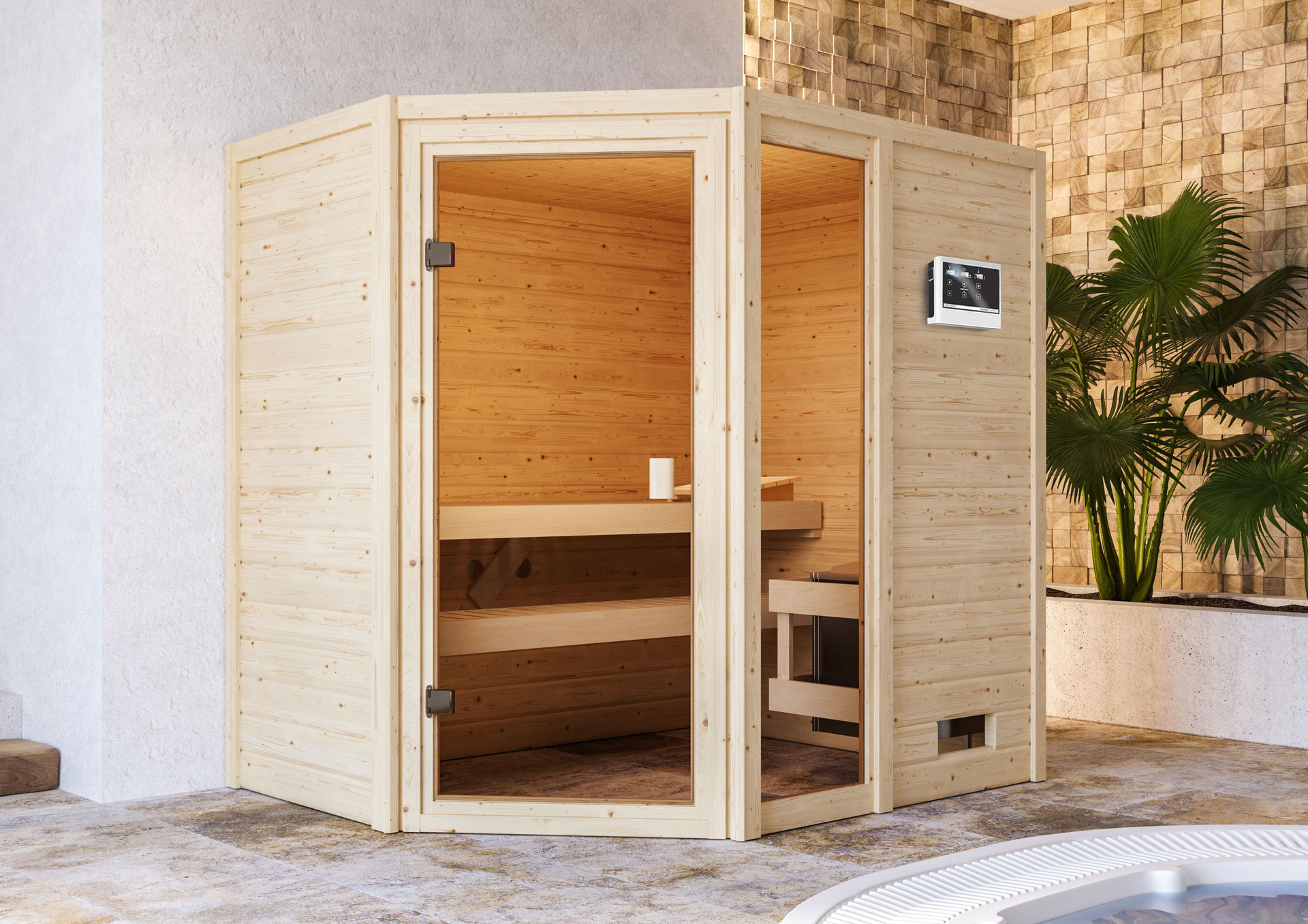 Sauna Jada 196x146x187cm Eckeinstieg