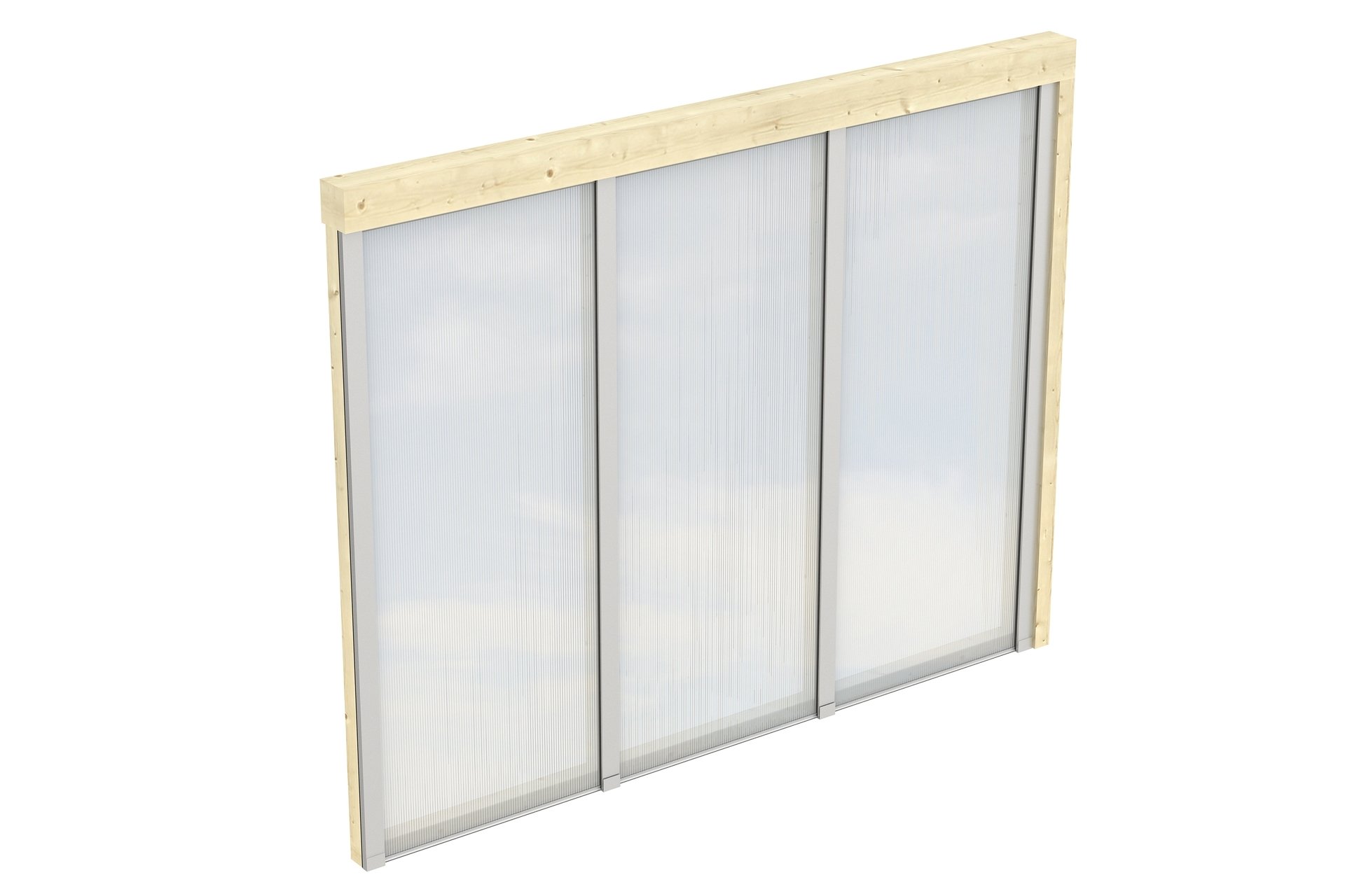 Seitenwand m. Polycarbonat, Wandanbau Fichte