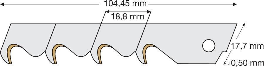 Abbrech-Hakenklinge TIN 18mm a 10 Stück Lutz