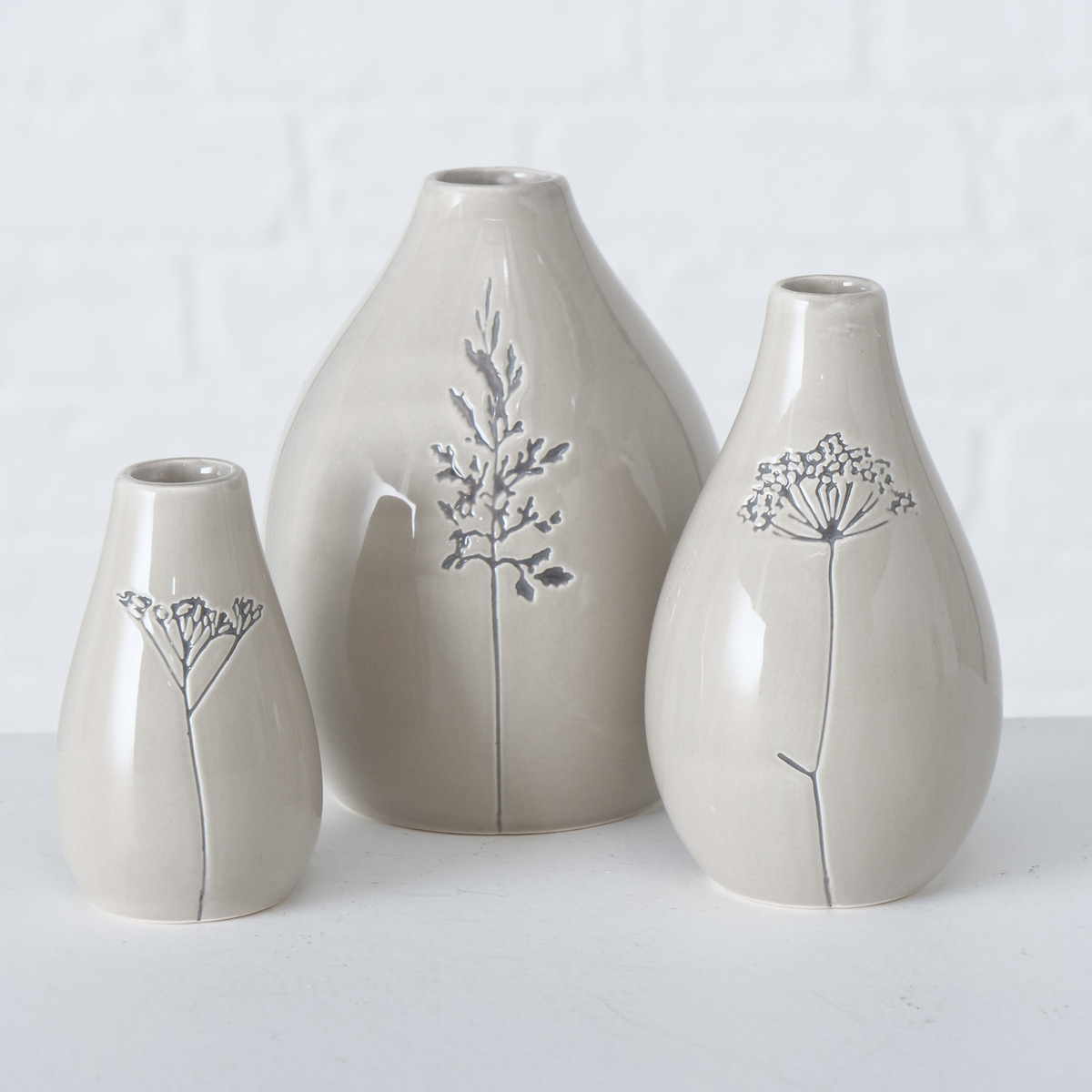 Vase Gräser 3-teilig Set 3