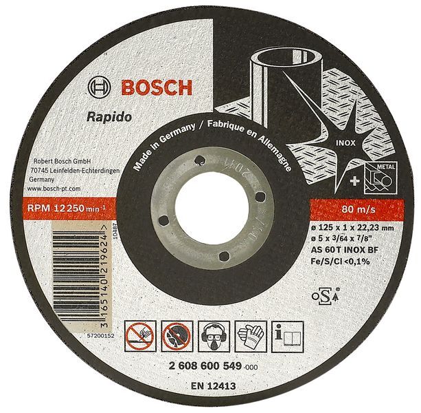 ROBERT BOSCH GMBH Trennscheibe 180X3,0 mm gerade INOX 2