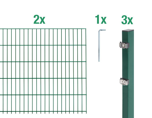 Doppelstab-Zaunmatten-Grundset