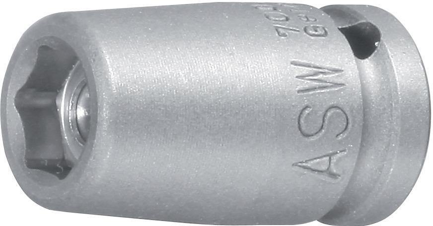 Kraft- Steckschlüsseleinsatz mit Magnet 1/4″ 10mm ASW