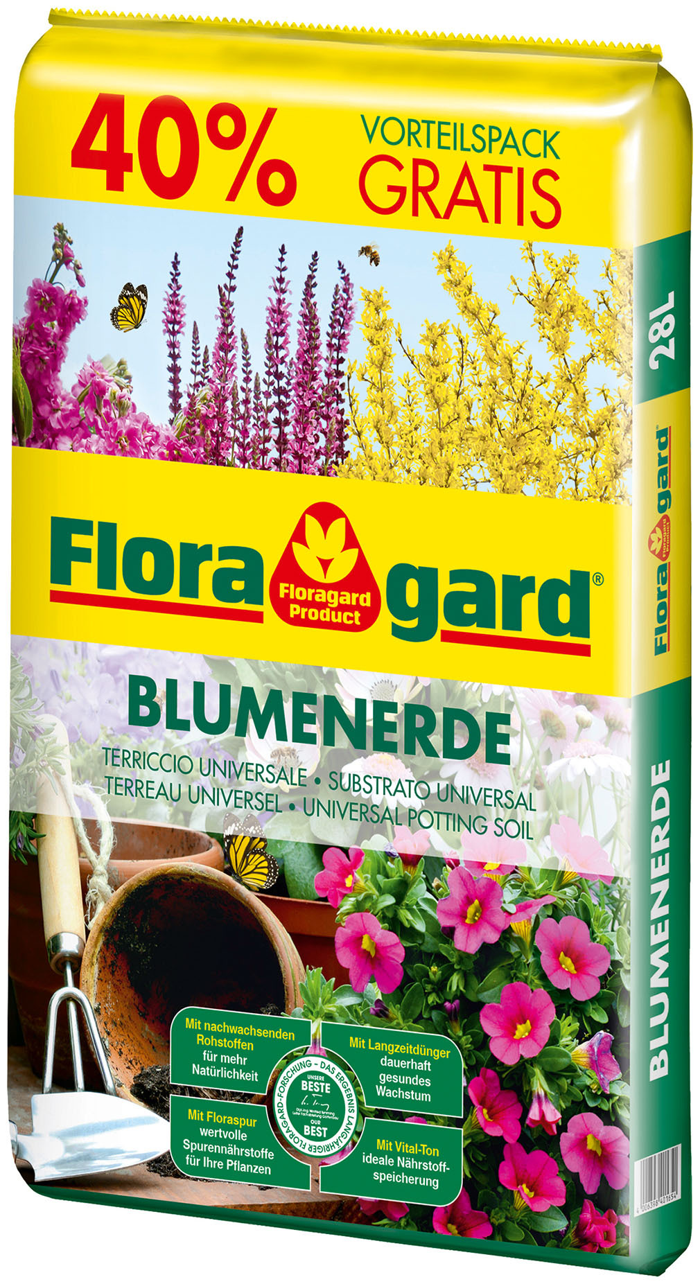 Blumenerde 20L + 40% gratis