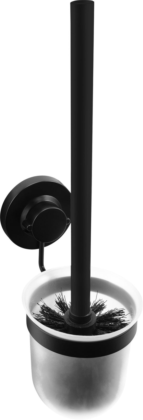 3in1 WC-Bürstenhalter Set Stahl schwarz 114 x 346 mm