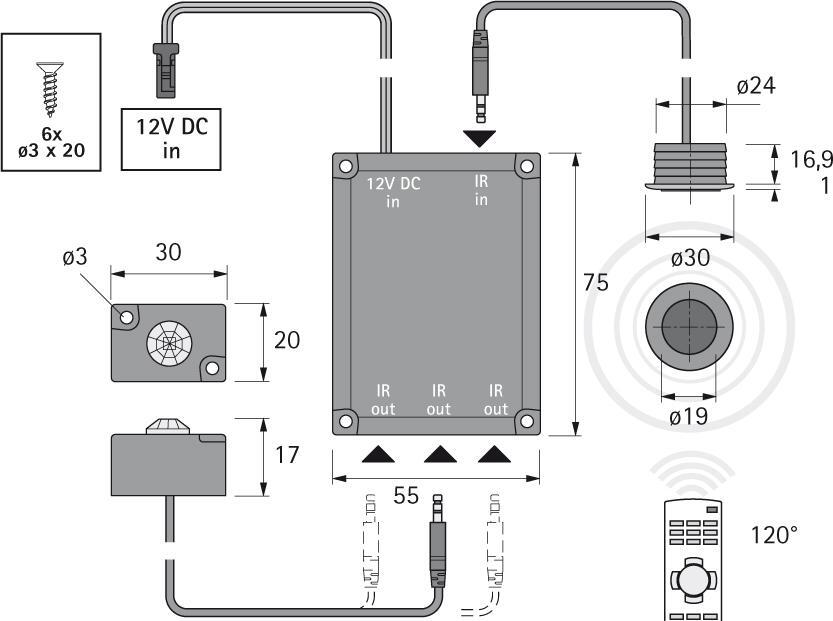 IR Repeater Plus Sender 1.8m Klinkenstecker