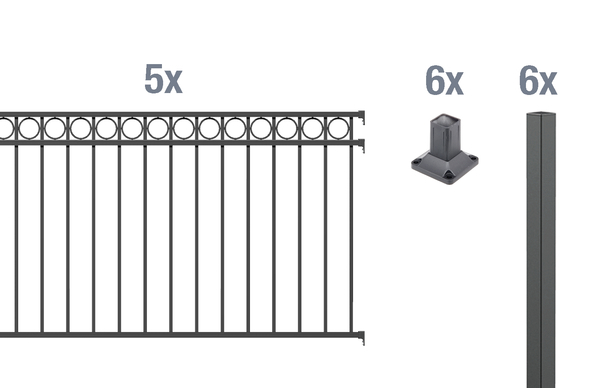 ALWA Grundset Zierzaun Circle 10m