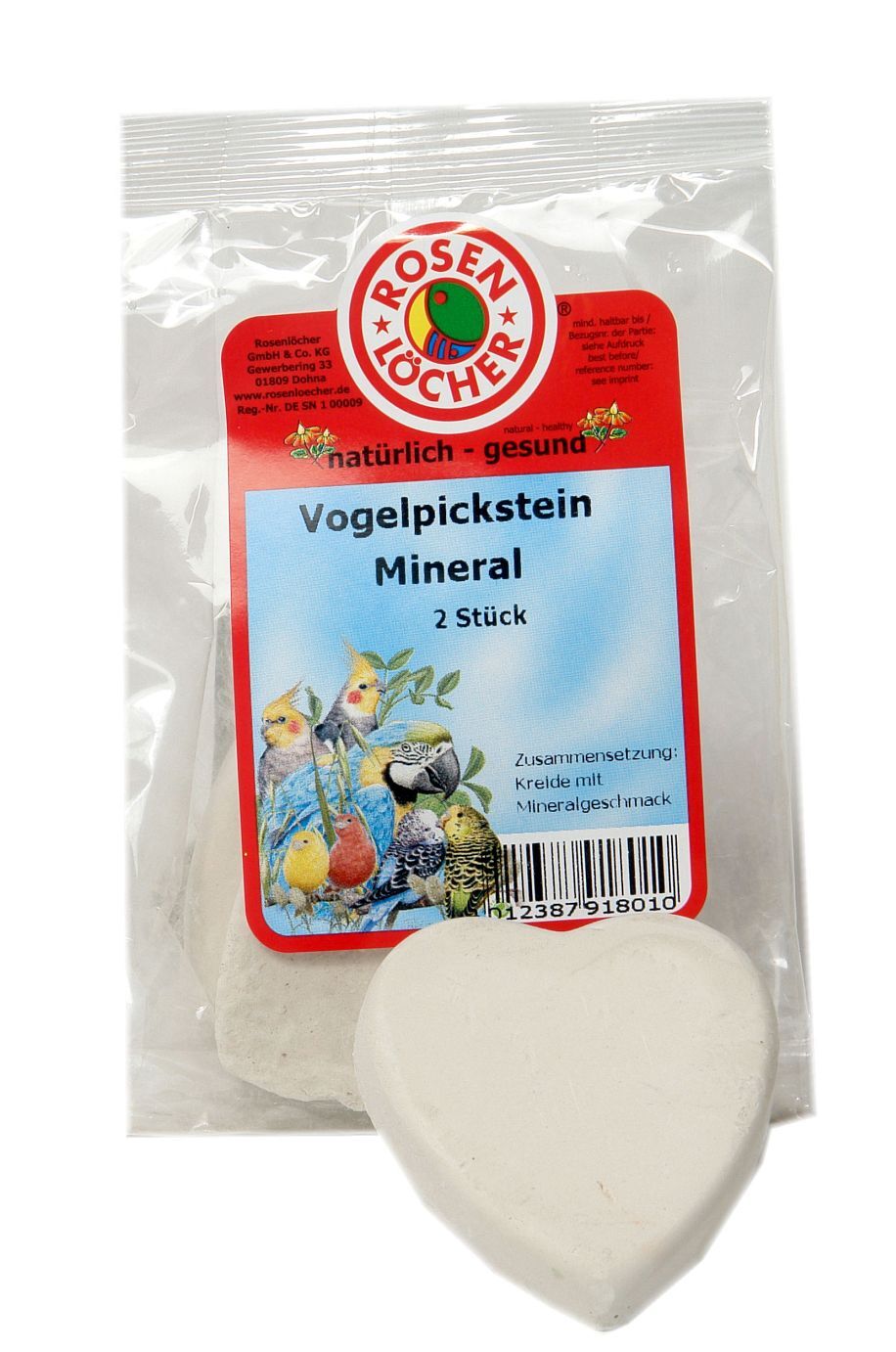 Vogelpickstein mit Mineral