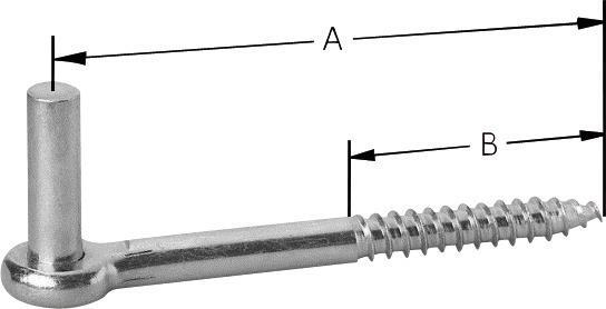 EDE GmbH ELC Logistik-Center Einschraub-Haken D13 x160mm hell verz.