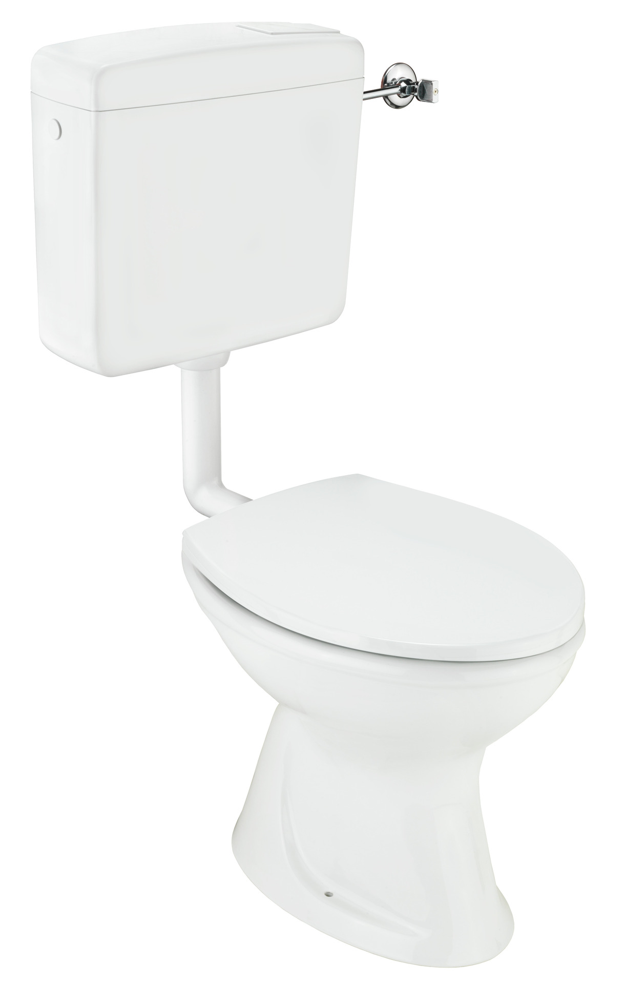 Komplettset Stand-Tiefspül-WC, weiß - Leitermann