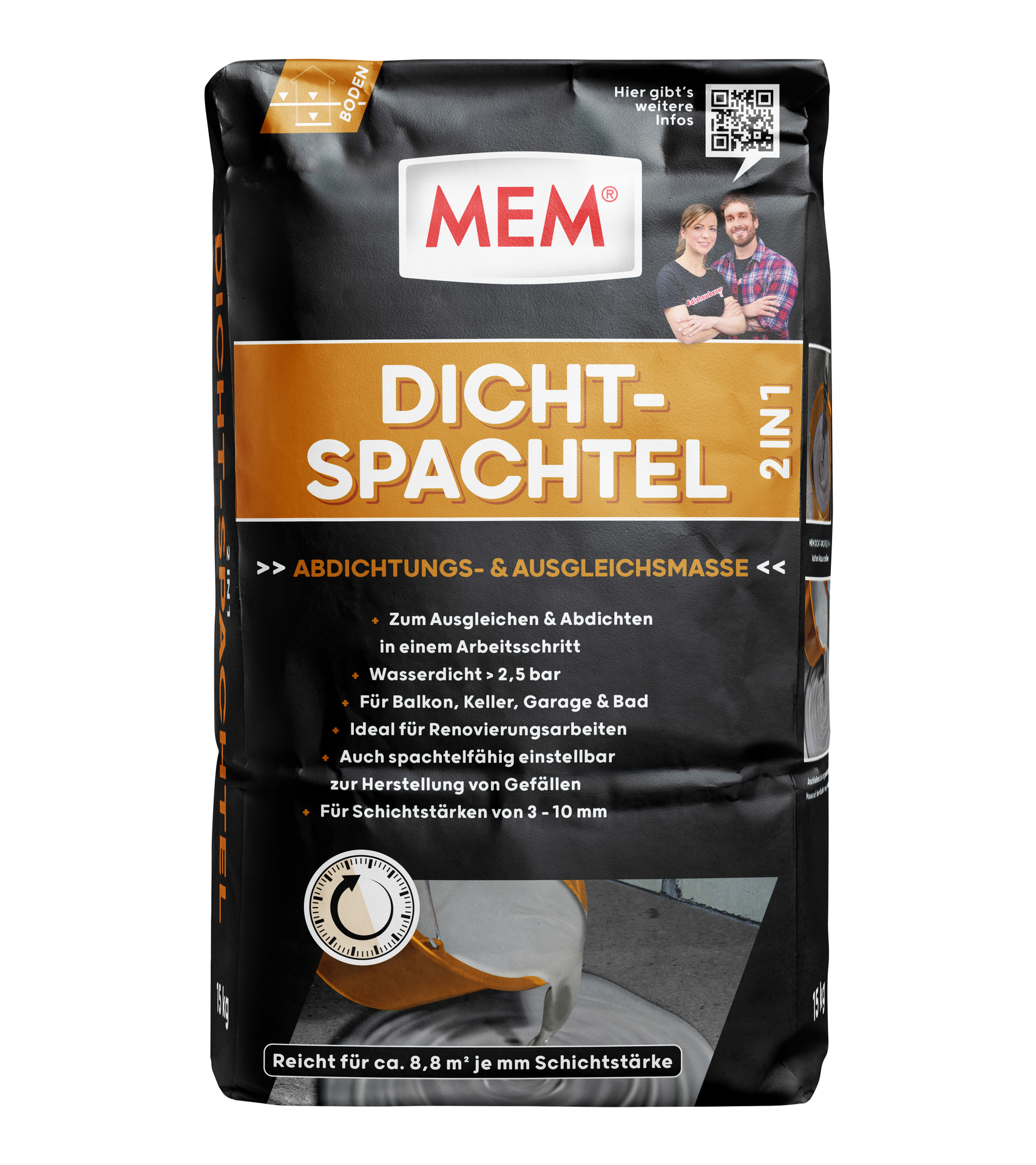 Bostik GmbH Niederlassung MEM Dicht-Spachtel 2 in 1 15kg