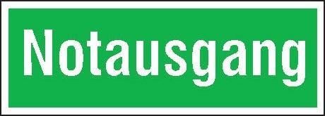 Schild Alu 105×297 mm Notausgang