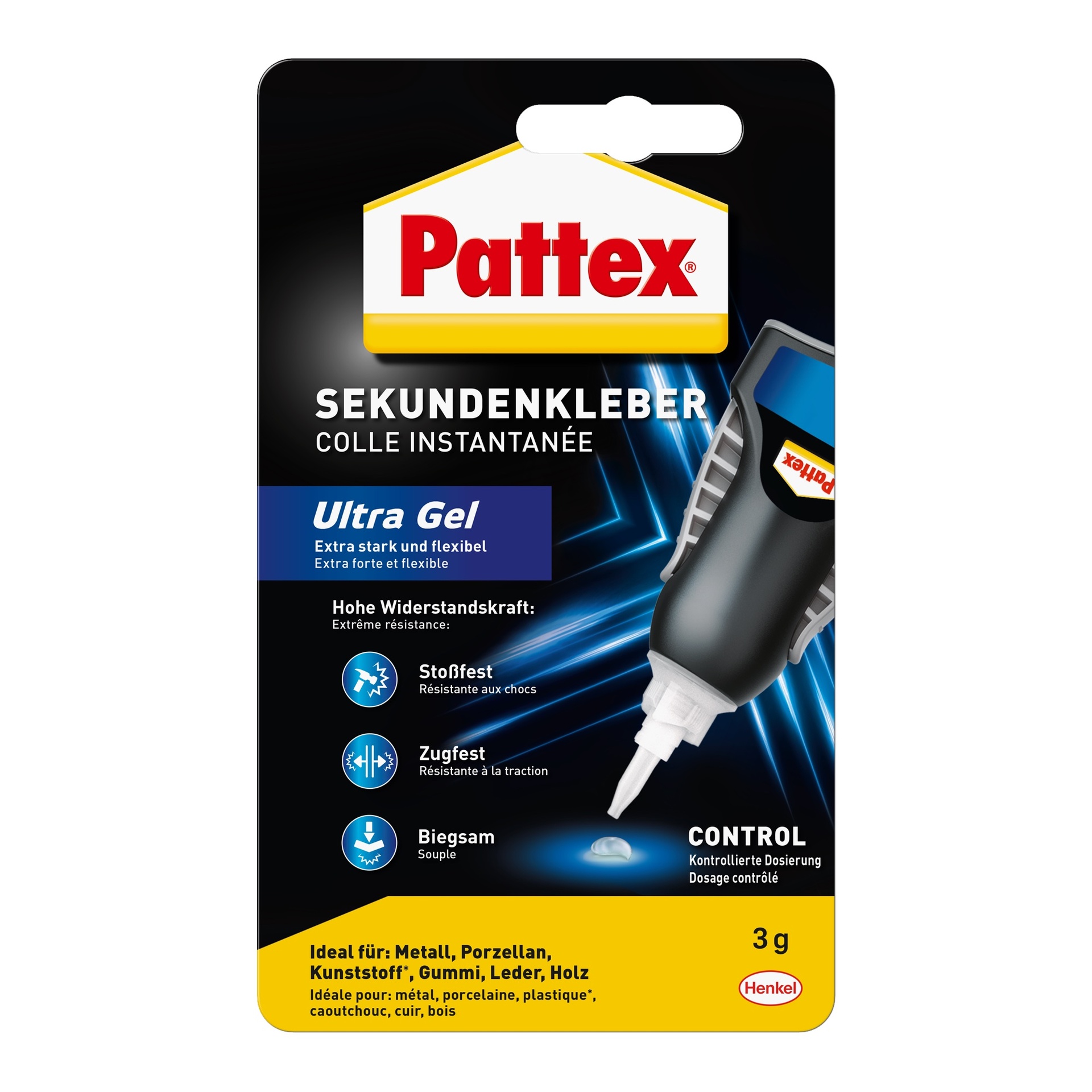 Sekundenkleber Ultra Gel Matic, farblos, 3g