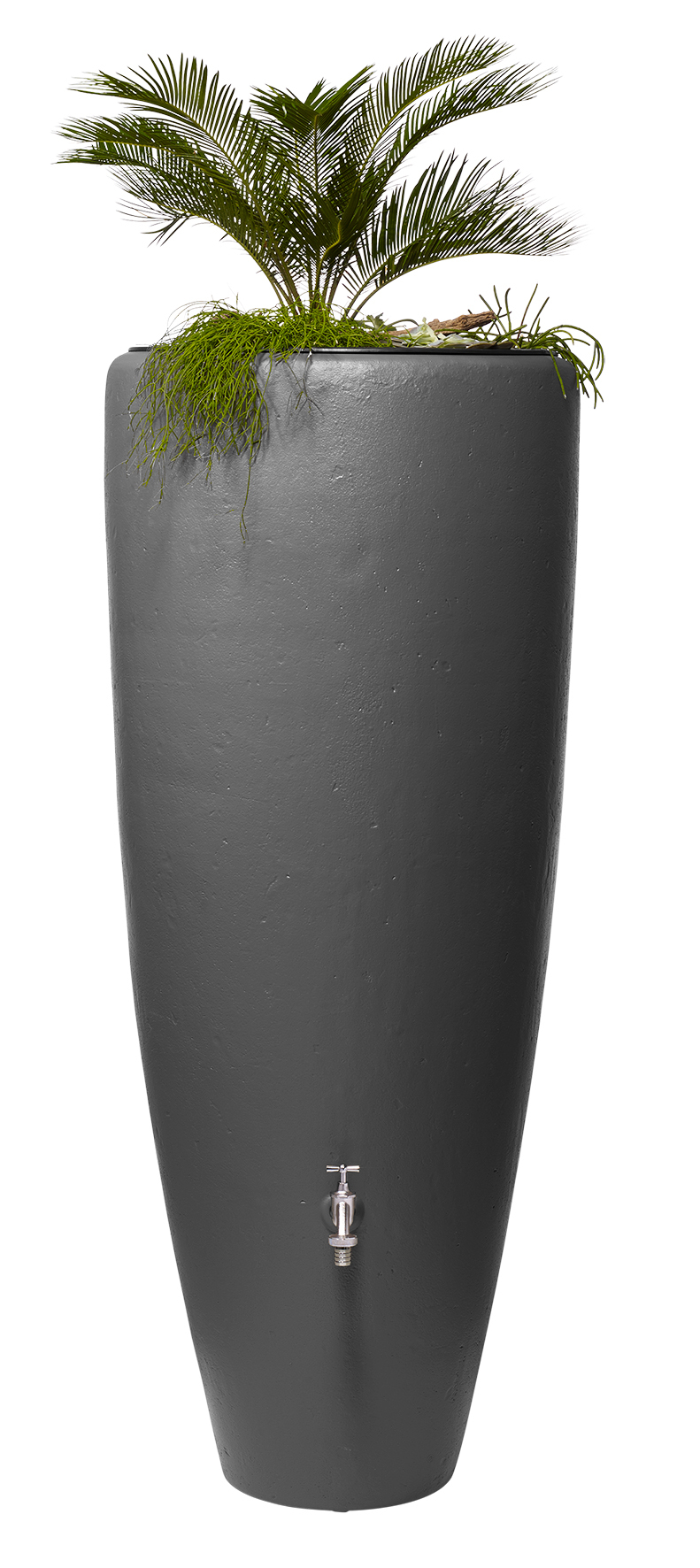 2in1 Wasserbehälter 300l, graphite grey, mit integrierter Pflanzschale