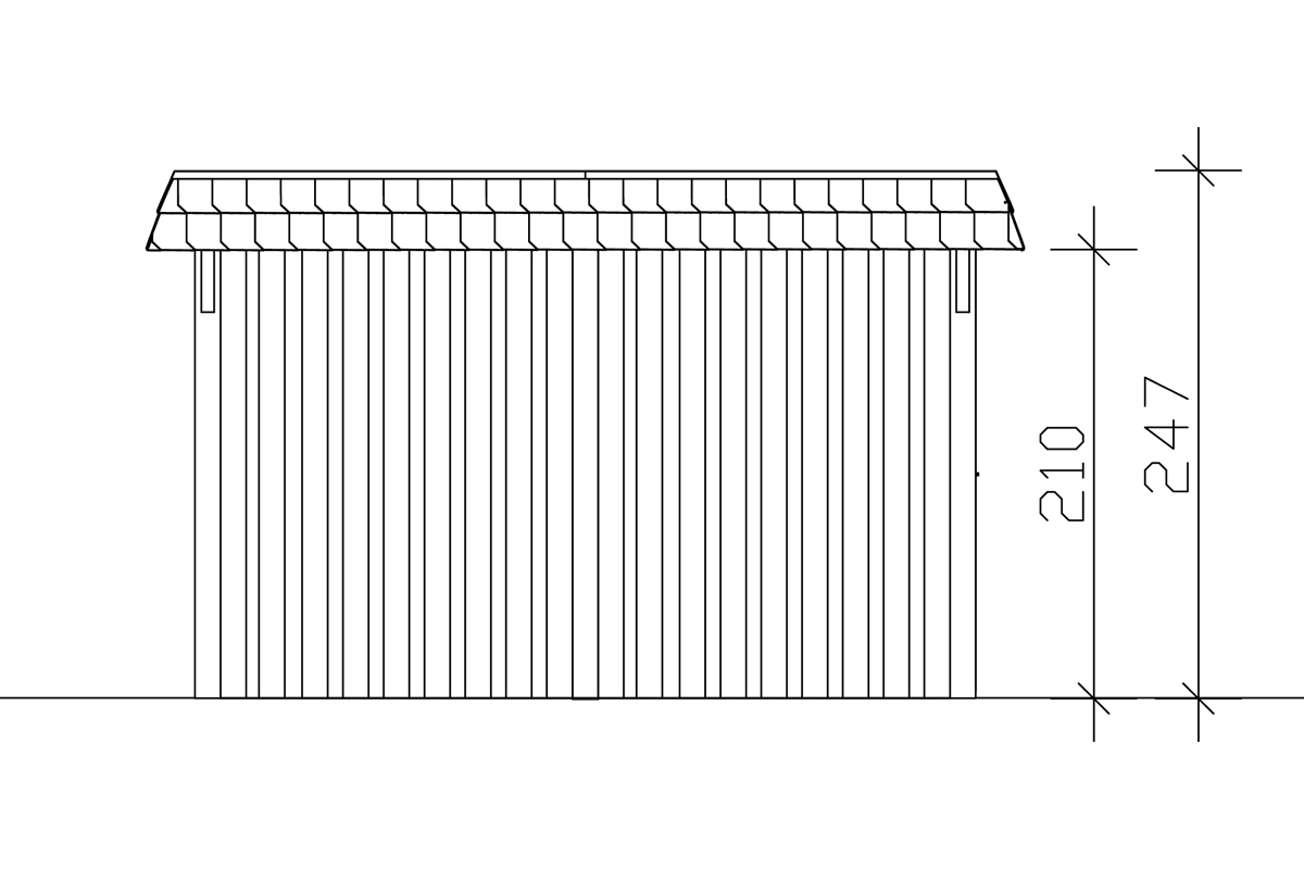 Skan Wendland 409x870cm Holz Aluminium-Platten mit Carport LEITERMANN Ausführung: Abstellraum | Farbe: weiß - | Dach: schwarze Leitermann - Blende Größe: | |