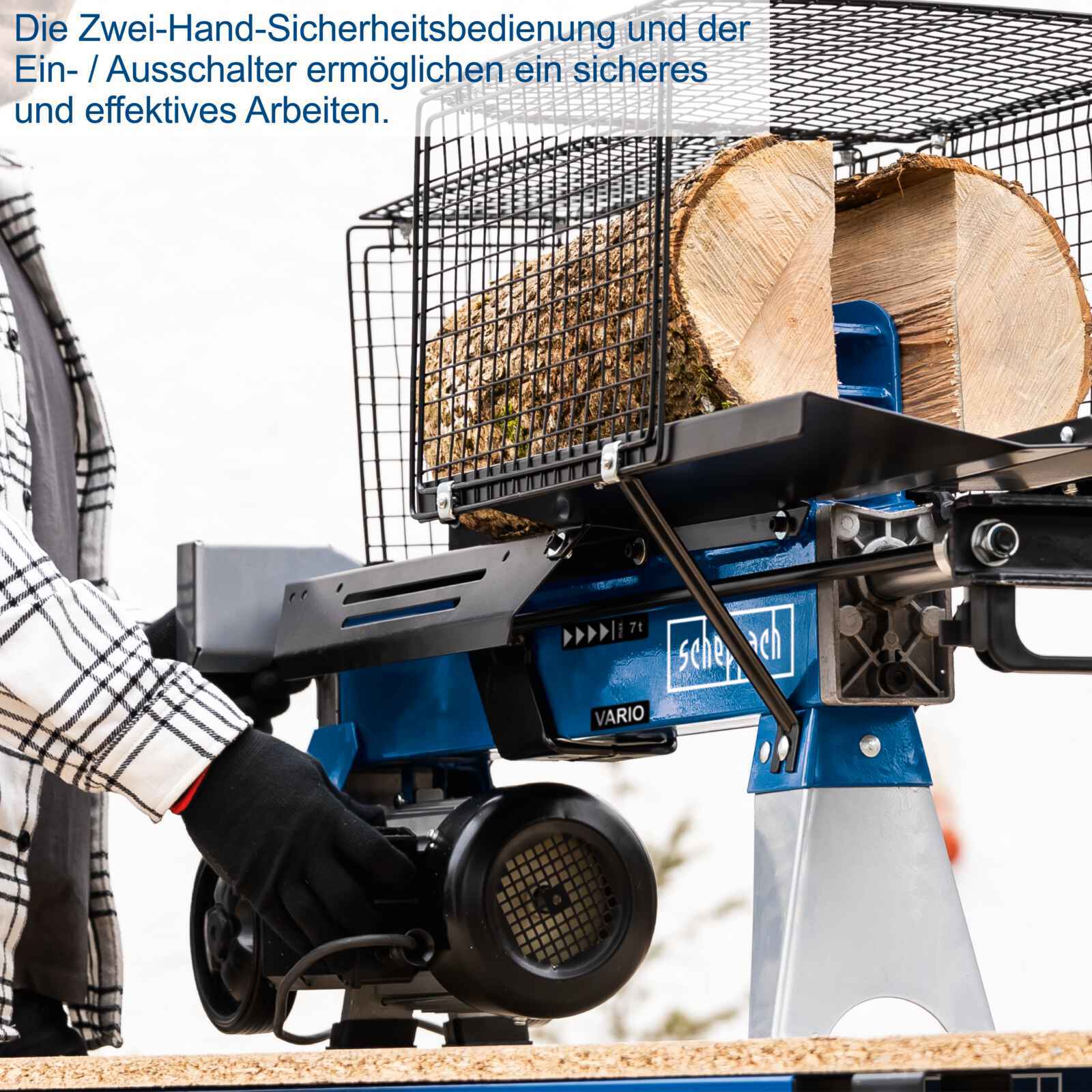 Scheppach Holzspalter liegend HL760LS, Spaltkraft, 7t 250mm LEITERMANN Leitermann | inkl. Untergestell, Ø 
