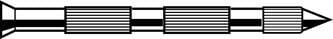 Stahlnagel Senkkopf geriffelt zn 4,5 x 60 DQ