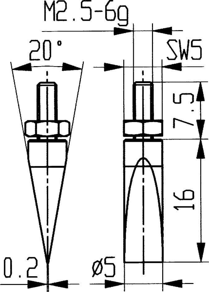 EDE Messeinsatz HM Typ 20/ 5,0mm KÄFER