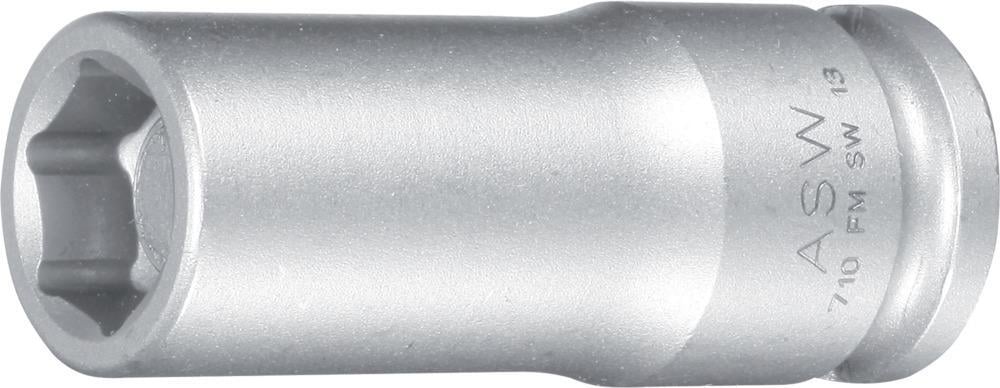 Kraft- Steckschlüsseleinsatz lang mit Federmagnet 3/8″10mm ASW