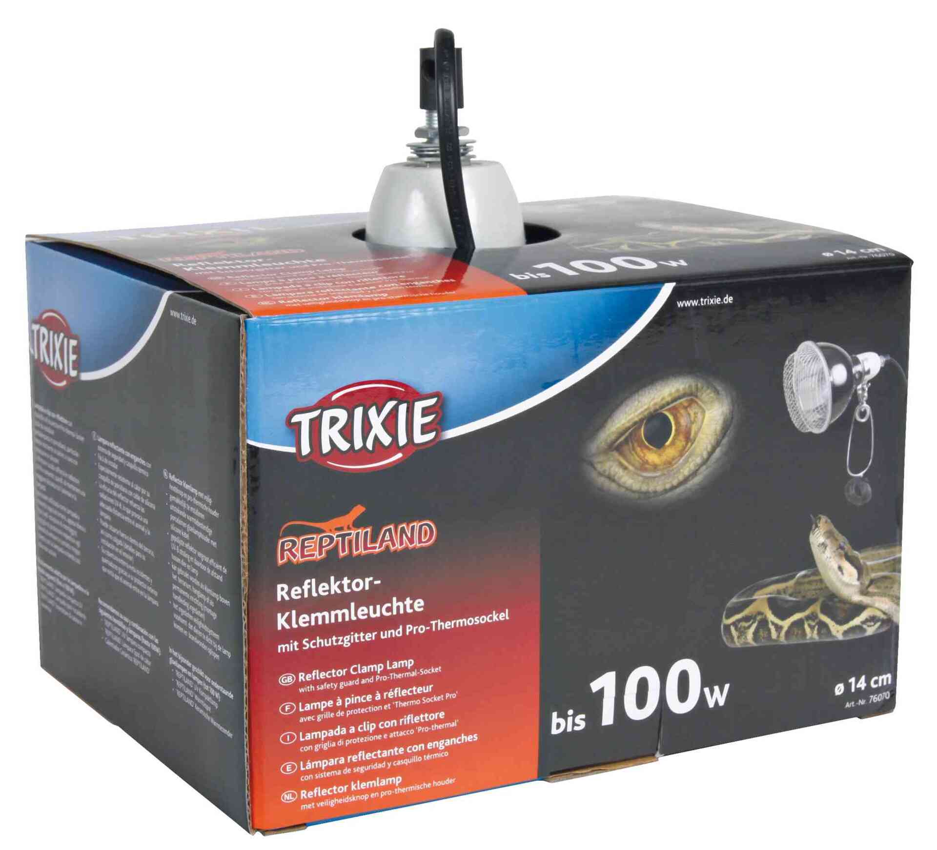 TRIXIE Reflektor-Klemmleuchte mit Schutzgitter