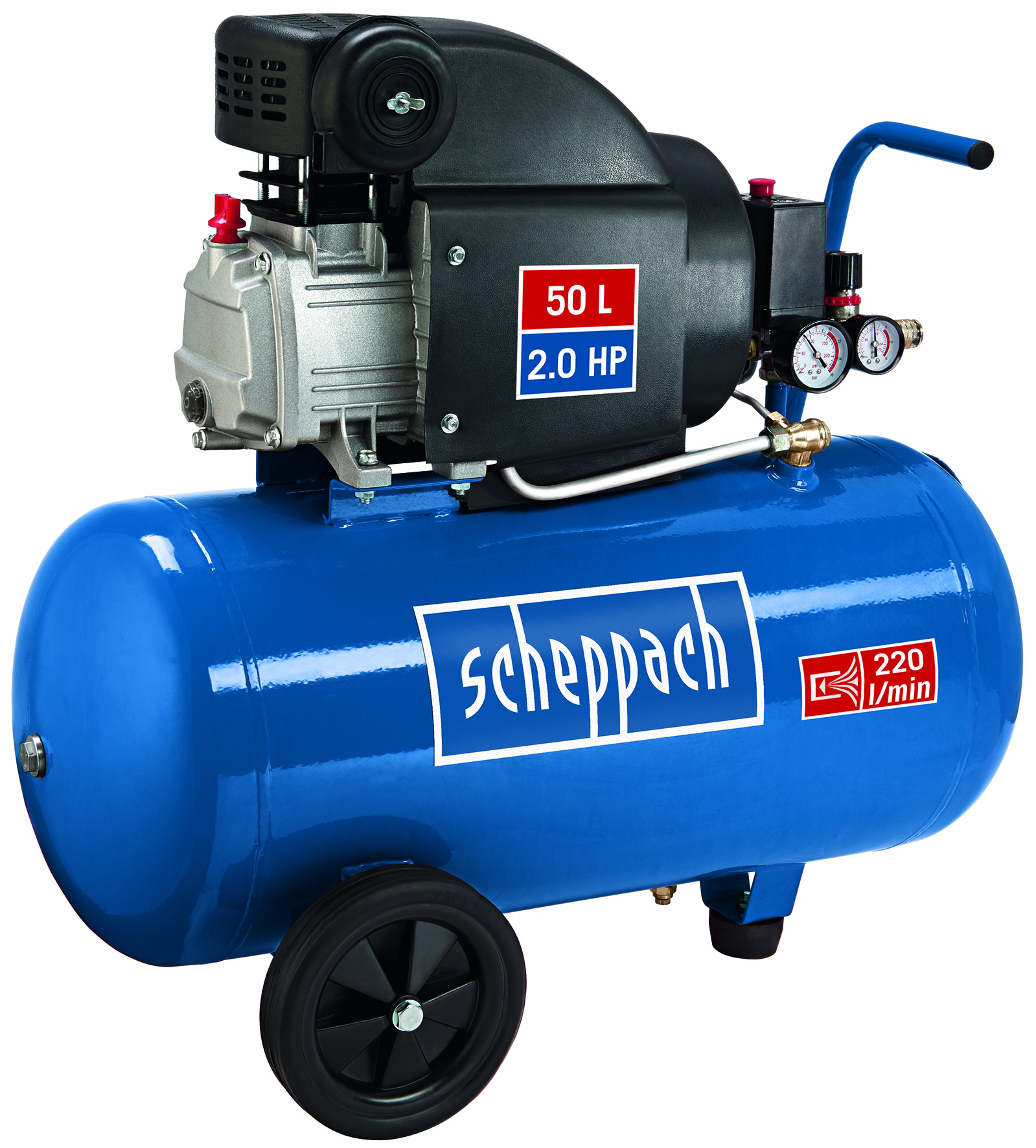 Kompressor HC52DC scheppach - 230V 50Hz 2200W - 50L
