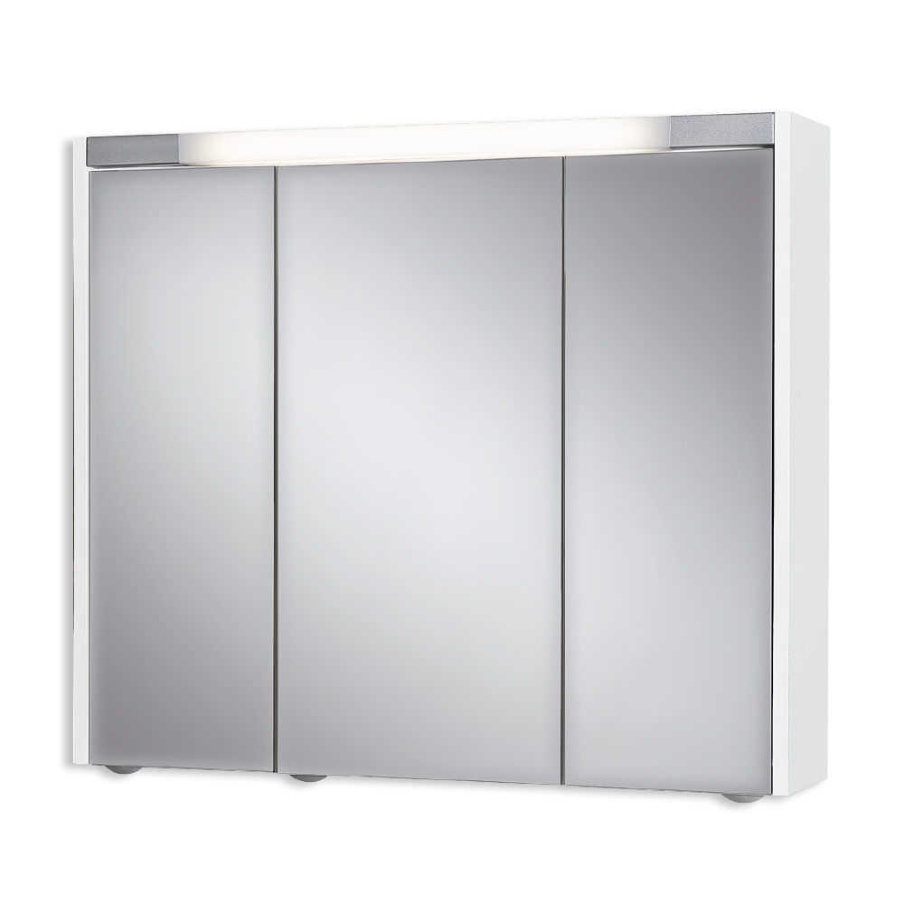 Fackelmann B.clever Spiegelschrank, LED - weiß LEITERMANN | Leitermann Farbe: 90x71x16cm Größe: 2 - | Ausführung: Türen 