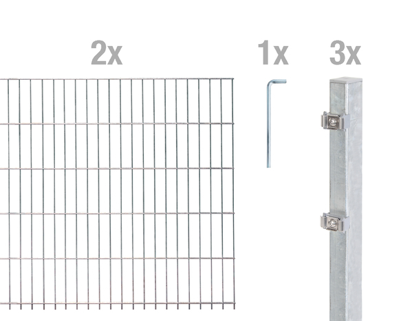 Doppelstab-Zaunmatten-Grundset