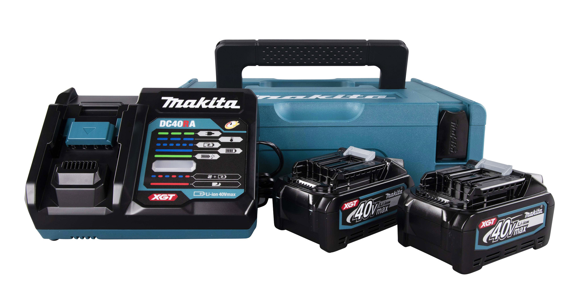 Makita Power MAKPAC Leitermann Akkus 2 Source-Kit im Schnellladegerät & - Ausführung: - | 191J97-1, 40V 1 | LEITERMANN Stromstärke: 4,0Ah